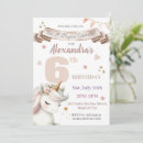 Search for unicorn 6th birthday invitations For kids