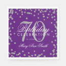 Search for silver and purple napkins Birthday party