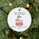 Search for pig ornaments First christmas