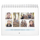 Search for watercolor calendars Family photo