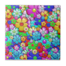 Search for 3d flower tiles Colorful