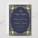 Search for navy rehearsal dinner invitations Elegant script