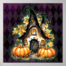 Search for vintage halloween posters Fall leaves