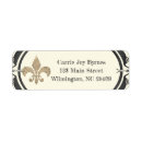 Search for fleur de lis return address labels Vintage