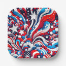Search for red and blue paper plates Stars and stripes