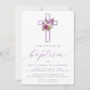 Search for purple baptism invitations Lilac