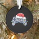 Search for gamer ornaments Santa