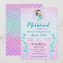 Search for mermaid baby girl shower invitations Glitter