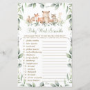 Search for baby shower advice cards Forest animals