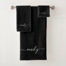 Search for black and white modern bath towels Monogrammed