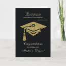Search for masters degree congratulations cards Black