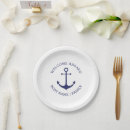 Search for nautical paper plates Welcome aboard