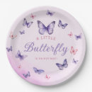 Search for purple butterfly plates Butterfly baby shower