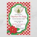 Search for tea holiday invitations Poinsettia