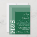 Search for emerald green white thank you cards Typography