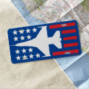 Search for red white and blue license plates Military
