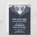 Search for little man birthday invitations Bowtie