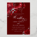 Search for red and silver wedding invitations Roses