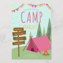 Search for camping birthday invitations Glamping birthday party