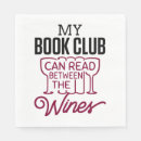 Search for book club napkins Bookworm