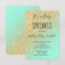 Search for mint green baby shower invitations Gold glitter