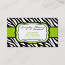 Search for zebra print business cards Boutique