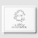 Search for monogram wedding guest books Modern