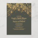 Search for green and gold bridal shower invitations Modern