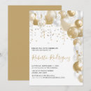 Search for gold and white birthday invitations Party