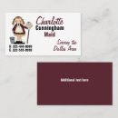 Search for cleaning girl business cards Cute