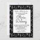 Search for black white music notes invitations Vintage