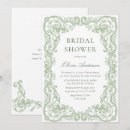 Search for renaissance bridal shower invitations Toile de jouy