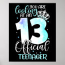 Search for 13th birthday posters Official teenager