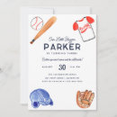 Search for baseball birthday invitations Watercolor