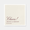 Search for burgundy napkins Calligraphy