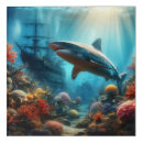Search for coral reef art Shark