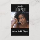 Search for actress business cards Singer