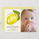 Search for lemon 1st birthday invitations Citrus