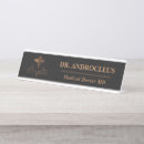 Search for medical doctor name plates Black and gold