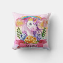 Search for unicorn pillows Rainbow