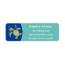 Search for sea turtle return address labels Cartoon