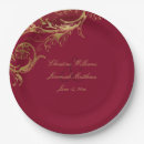 Search for burgundy and gold plates Formal