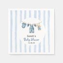 Search for navy blue and white stripes napkins Baby shower