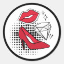 Search for red high heel stickers Kiss