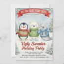 Search for penguin holiday invitations Watercolor
