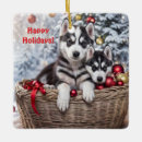 Search for siberian husky ornaments Puppies