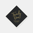 Search for 21st birthday napkins Twenty one