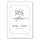 Search for rose gold table cards Black and white