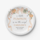 Search for fall baby shower plates Pumpkin