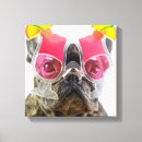 Search for funny dog canvas prints Glasses